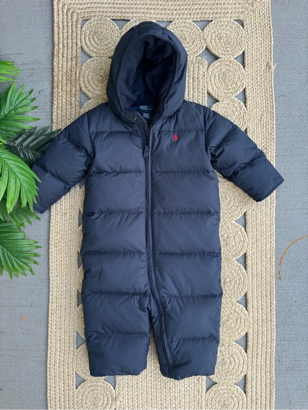 Ralph Lauren Navy Blue Puffer Snowsuit 24M